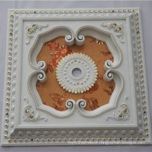 Hot selling PS material artistic golden ceiling tiles medallion panel molding for room decoration